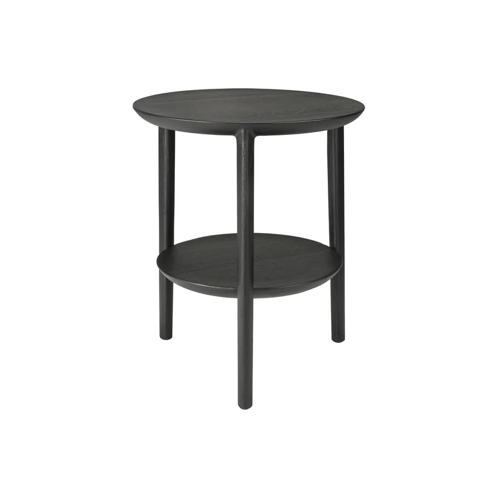 Table d\'appoint Bok bois noir / Ø 43 x H 50 cm - Ethnicraft - Chêne noir - Chêne massif teinté