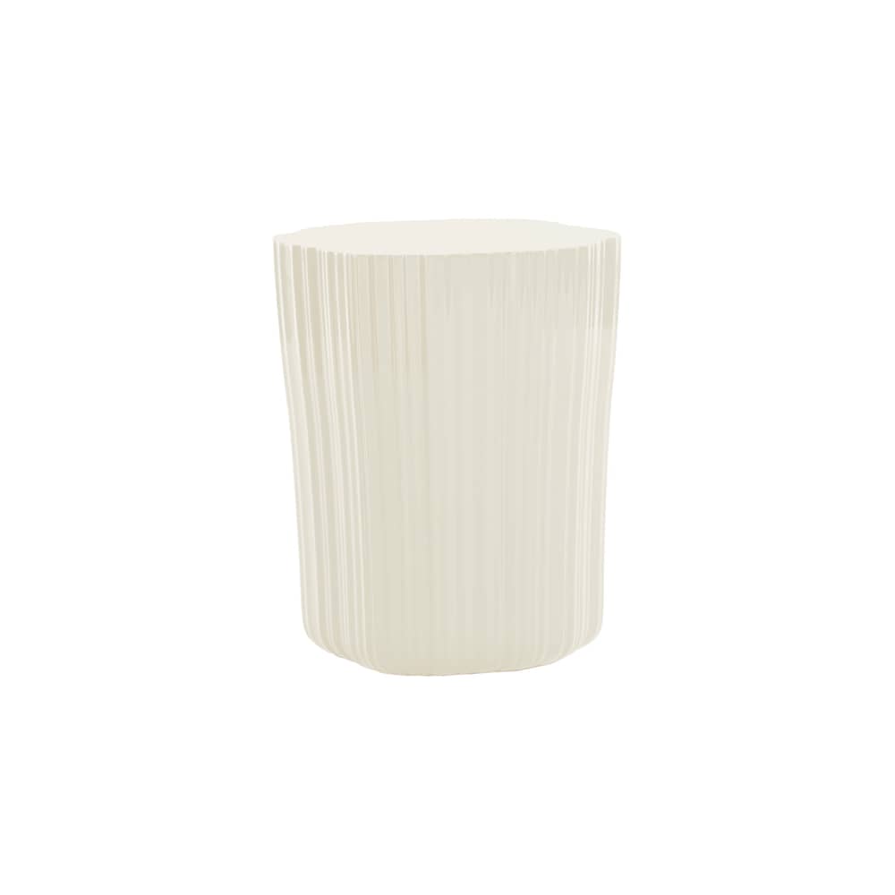 Tavolino d\'appoggio Corteza materiale plastico bianco / 36 x 38 x H 48 cm - Kartell - Avorio - Polietilene riciclato
