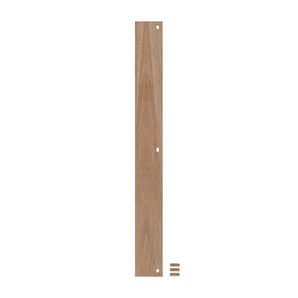 Armlehne  holz natur / Zusätzliches Regal für das Wall Shelving System - B 162 x T 17,5 cm - MOEBE - Eiche - MDF Eichenfurnier
