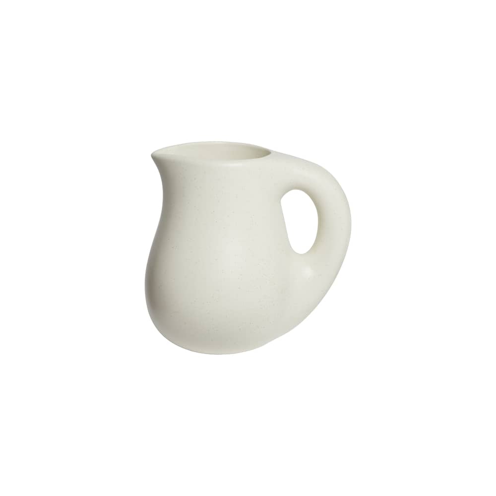 Carafe Dough céramique blanc / Ø 15 x H 19,8 cm - TOOGOOD - Crème - Grès émaillé