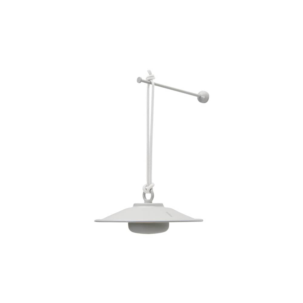 Outdoor-Wandleuchte Chap-O metall grau / Schnurlose Lampe - Fatboy - Hellgrau - Beschichtetes Metall