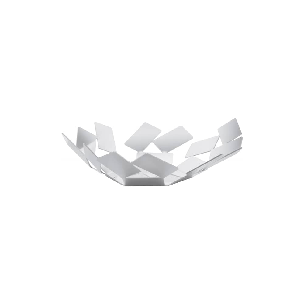 Corbeille La Stanza dello Scirocco métal blanc / Ø 24 x H 6 cm - Mario Trimarchi, 2009 - Alessi - Blanc - Acier inoxydable