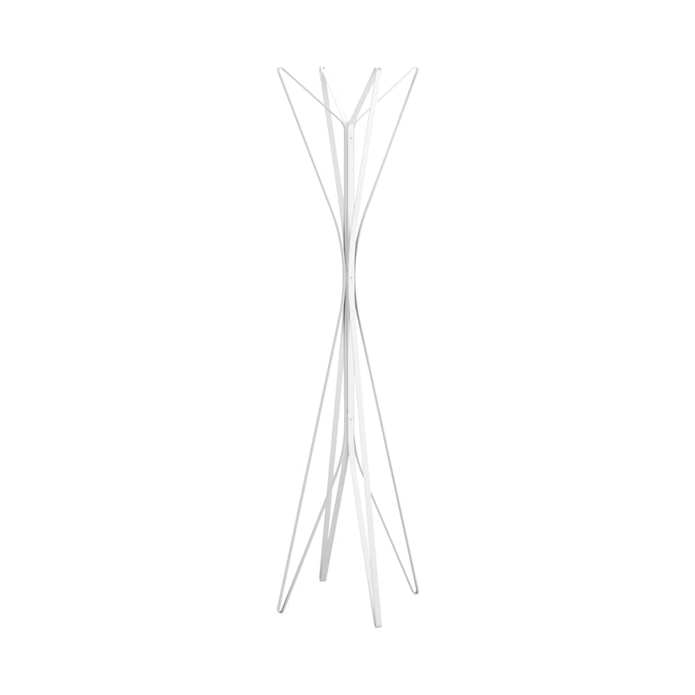 Portemanteau sur pied Aster métal blanc / 4 branches - Zanotta - Blanc - Acier laqué