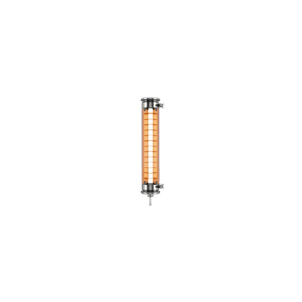 Bad-Wandlampe Purcell LED metall kupfer / Fürs Badezimmer - L 45 cm - SAMMODE STUDIO - Stahlfassung / Lamellen Kupfer - eloxiertes Aluminium, Polykarbonat, rostfreier Stahl