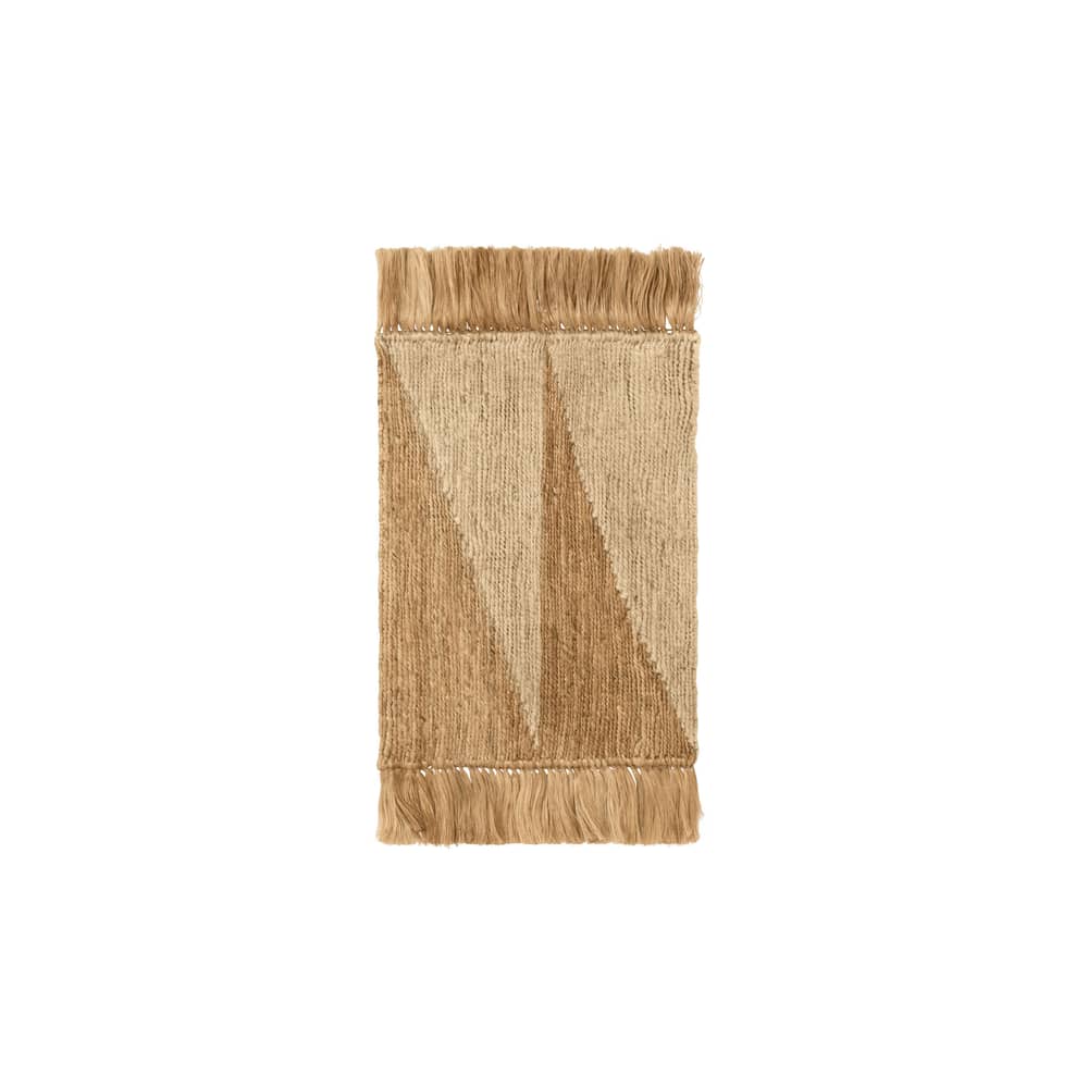 Tapis Studie beige / 70 x 50 cm - Jute tissé main - Ferm Living - 70 x 50 cm / Naturel - Jute