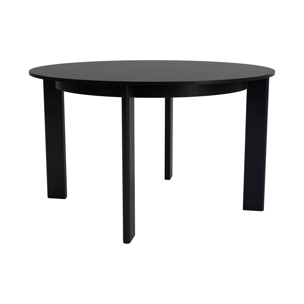 Tavolo rotondo Chisel 25 legno nero / Ø 127 cm - 4 piedi - Hay - Nero - Impiallacciatura rovere laccato