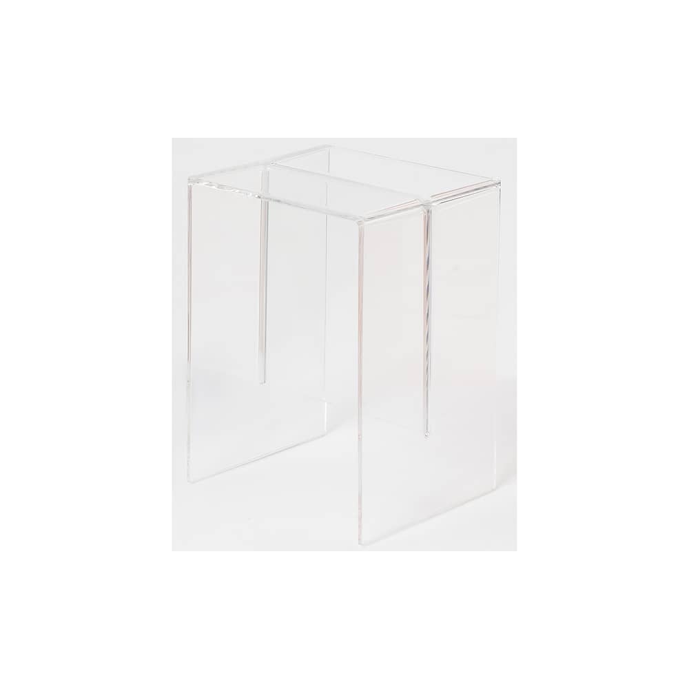 Beistelltisch Max-Beam plastikmaterial transparent / Hocker - 33 x 27 cm - Kartell - Transparent (farblos) - PMMA