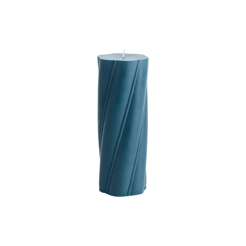 Candela a blocco Soft Serve cera verde / H 24,5 cm - Hay - Verde - , Stearin