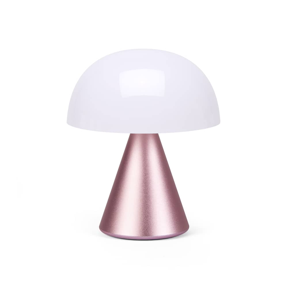 Lampe extérieur sans fil rechargeable Mina Medium LED métal plastique rose / H 11 cm - Lumière colorée - Lexon - Rose - ABS, Aluminium