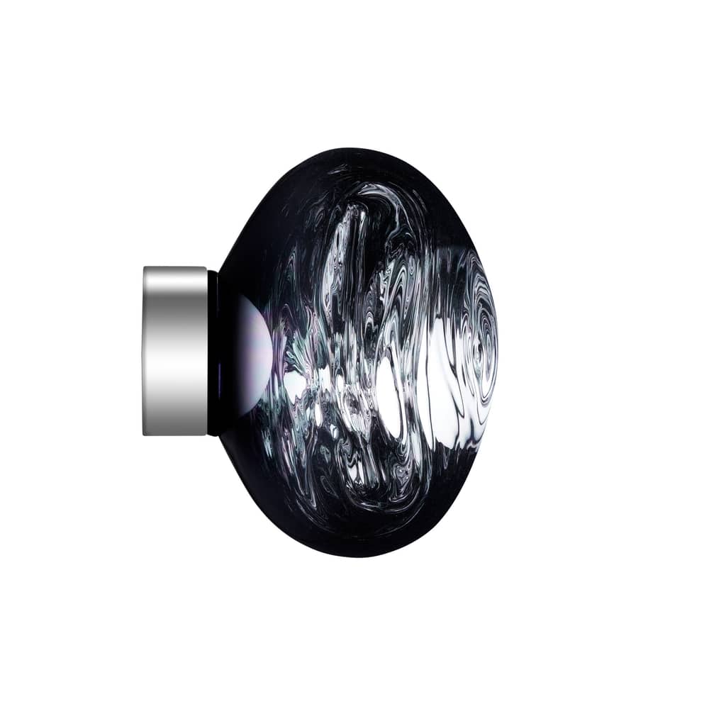 Applique Melt Mini LED (2015) / Plafonnier- Ø 30 cm / Polycarbonate métallisé (change de couleur) - Tom Dixon - Fumé - Acier, Polycarbonate