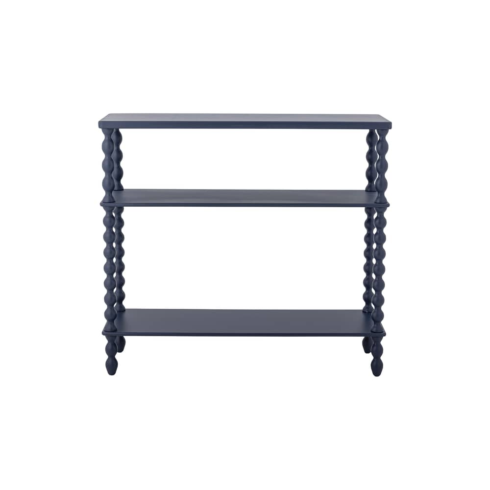Salino Console wood blue / Shelving Unit - W 90 x D 30 x H 81 cm - Bloomingville - Blue - Fir-tree, MDF
