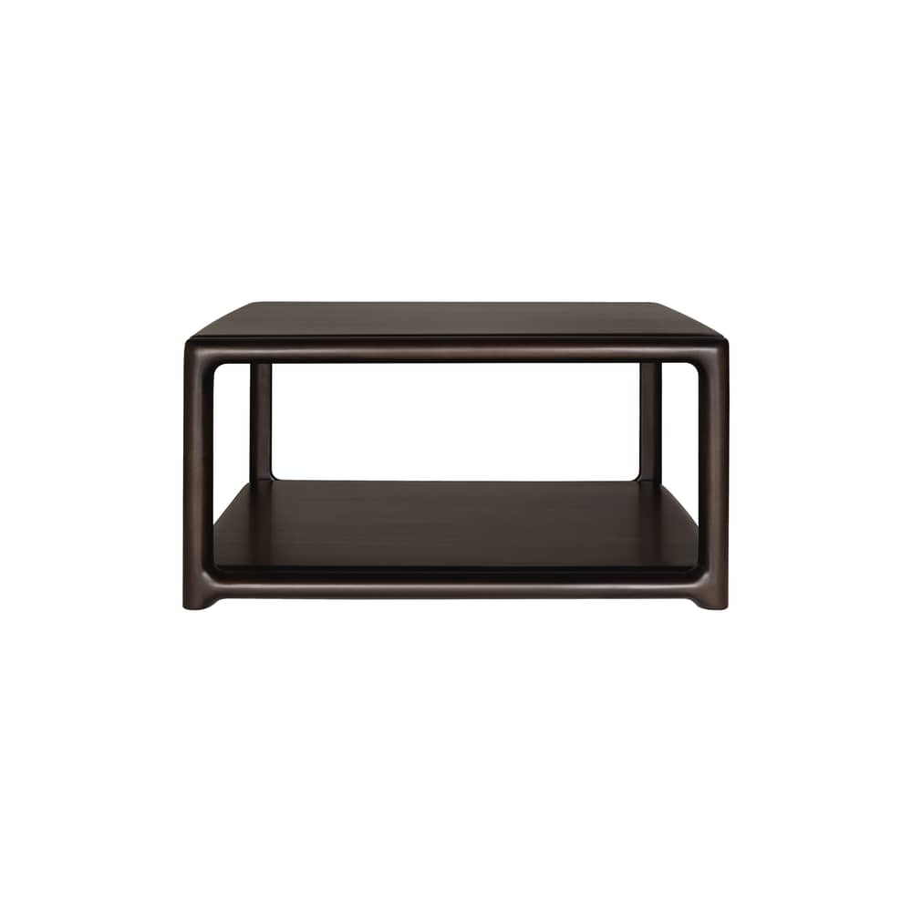 Table basse Eda bois marron / 80 x 80 cm x H 40 cm - Ethnicraft - Acajou brun foncé - Acajou massif