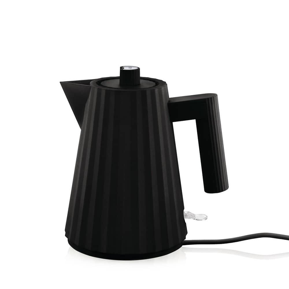 Wasserkocher Plissé plastikmaterial schwarz / 1 L - Alessi - Schwarz - thermoplastisches Harz
