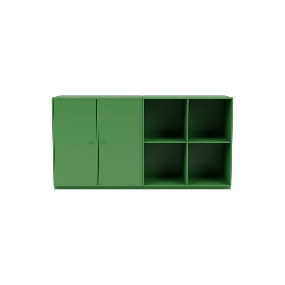 Pair Dresser wood green / W 139.2 x D 38 x H 72.6 cm - MONTANA - Parsley 152 - Lacquered MDF