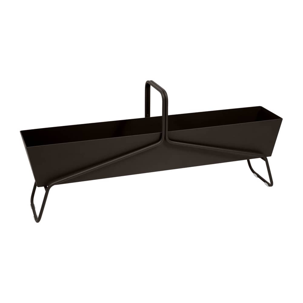 Basket Flowerpot metal brown long / L 119 x H 54 cm - Fermob - Tonka - Aluminium, Steel