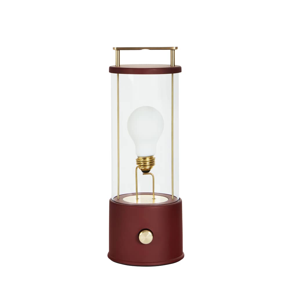 Lampe extérieur sans fil rechargeable The Muse métal rouge / IP44 - Verre - TALA - Rouge Pomona - Aluminium, Laiton massif, Verre borosilicaté