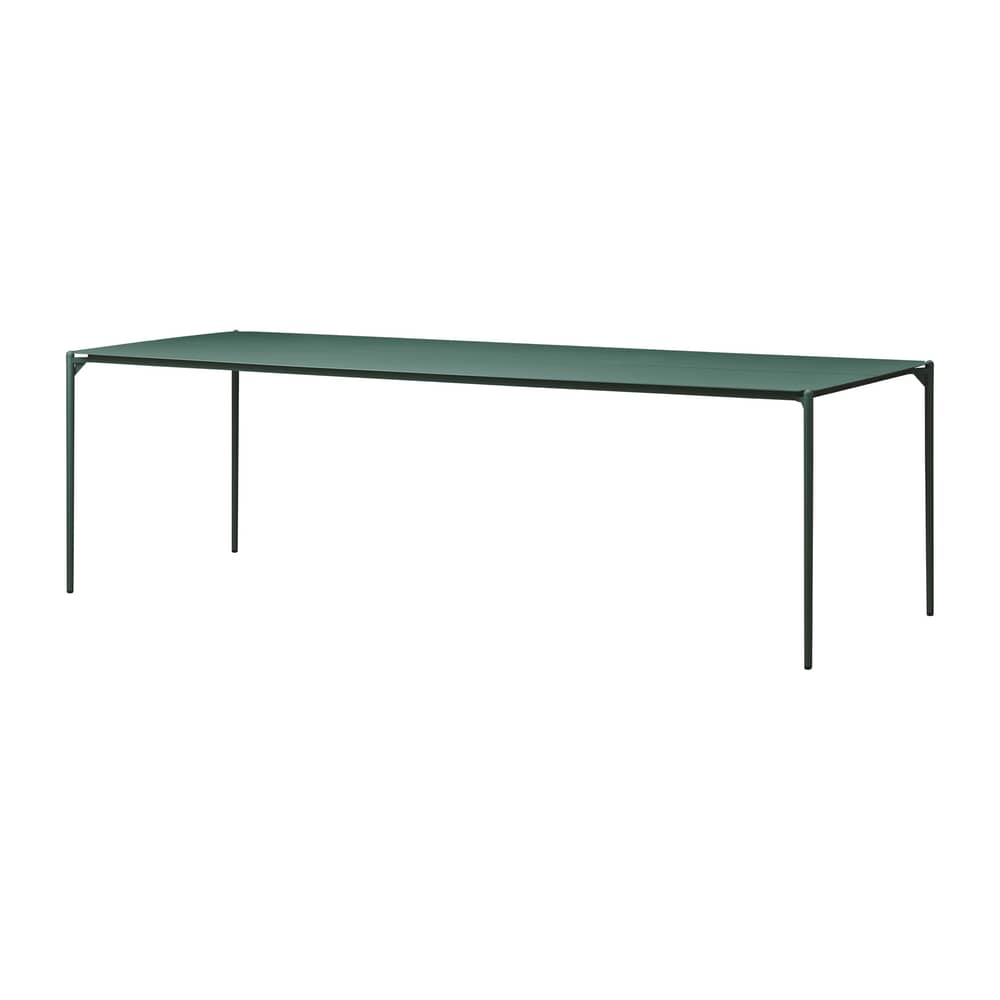 Novo Rectangular table metal green / 240 x 90 cm - Metal - AYTM - Forest green - Powder coated steel