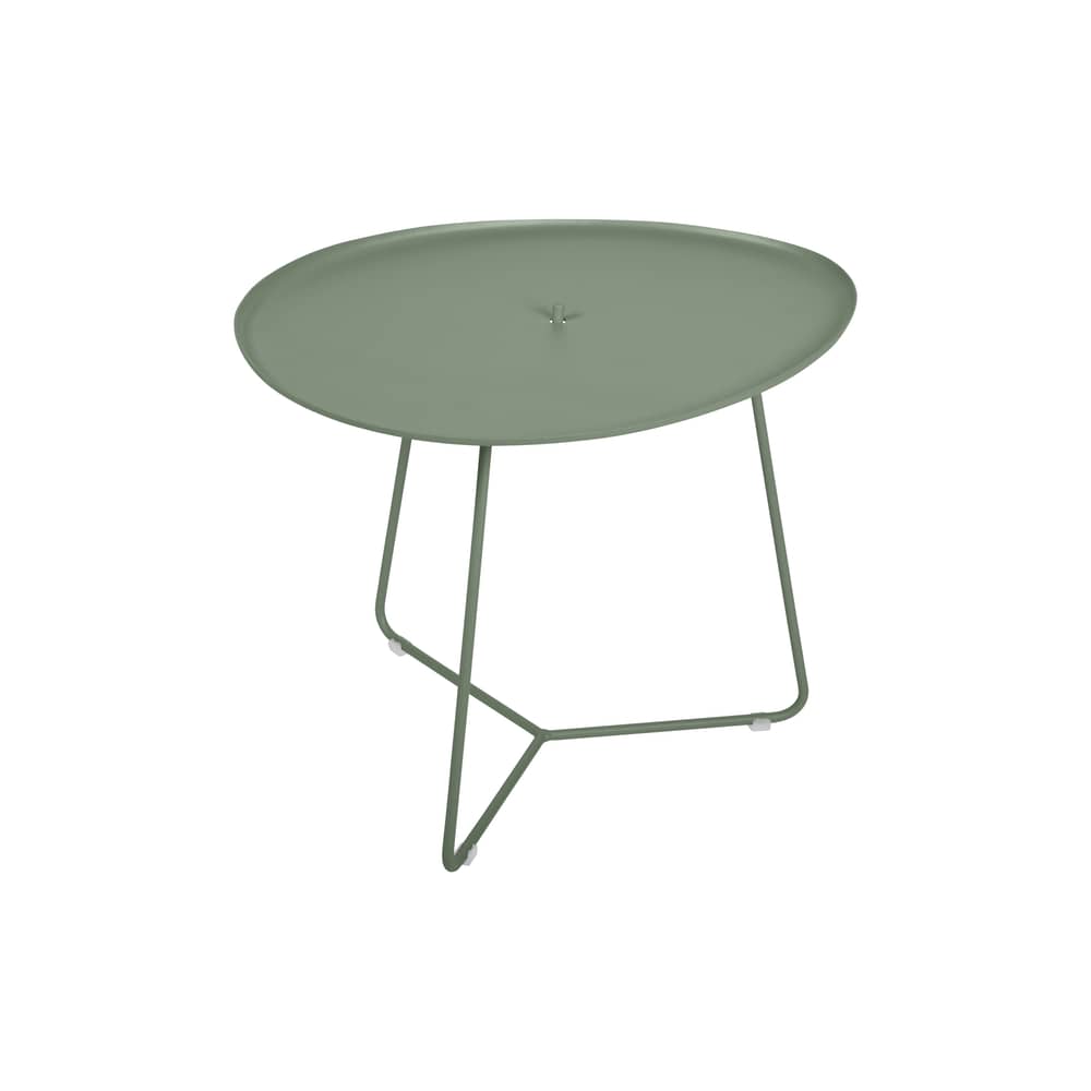 Table basse Cocotte métal vert / L 55 x H 43,5 cm - Plateau amovible - Fermob - Cactus - Acier peint