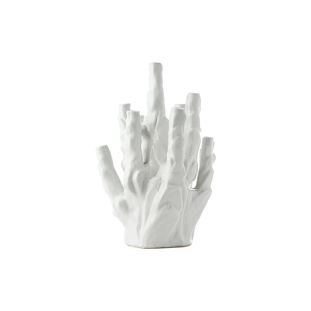 Vase Coral céramique blanc / 10 trous - POLSPOTTEN - Blanc - Porcelaine émaillée