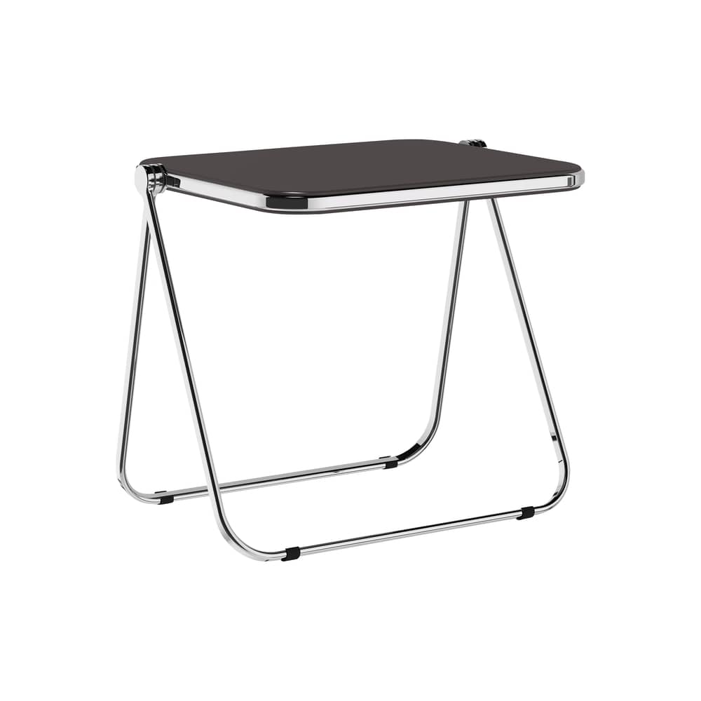 Klappschreibtisch Platone holz schwarz / Giancarlo Piretti, 1970 - 83 x 65 cm - ANONIMA CASTELLI - Schwarz - poliertes Aluminium, Press-Spanplatte