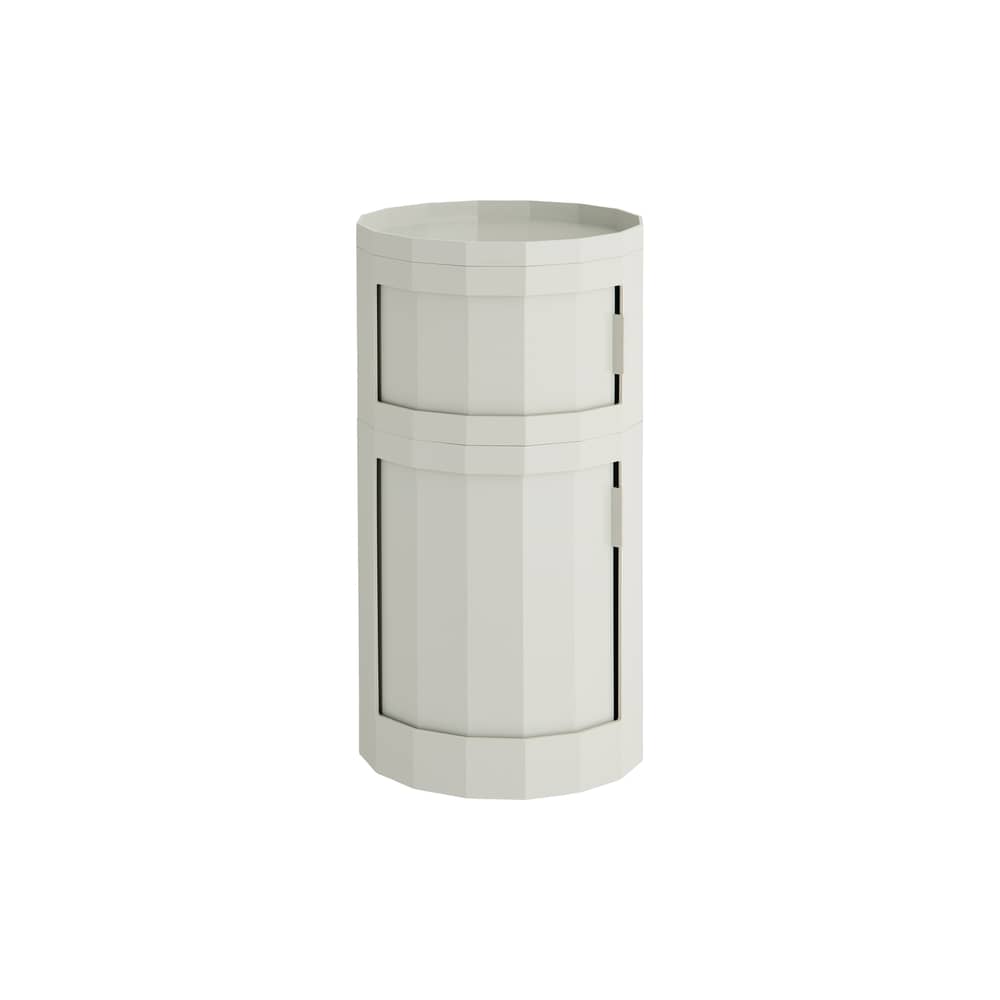Rangement Facet High / H 66 cm - 2 portes / Avec roulettes - Hay - Gris Misty - ABS recyclé