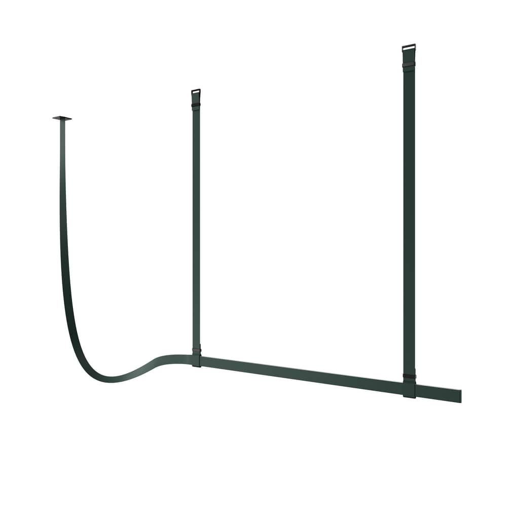 Suspension Belt cuir vert / L 200 cm / Bluetooth - Flos - Vert - Aluminium extrudé, Cuir