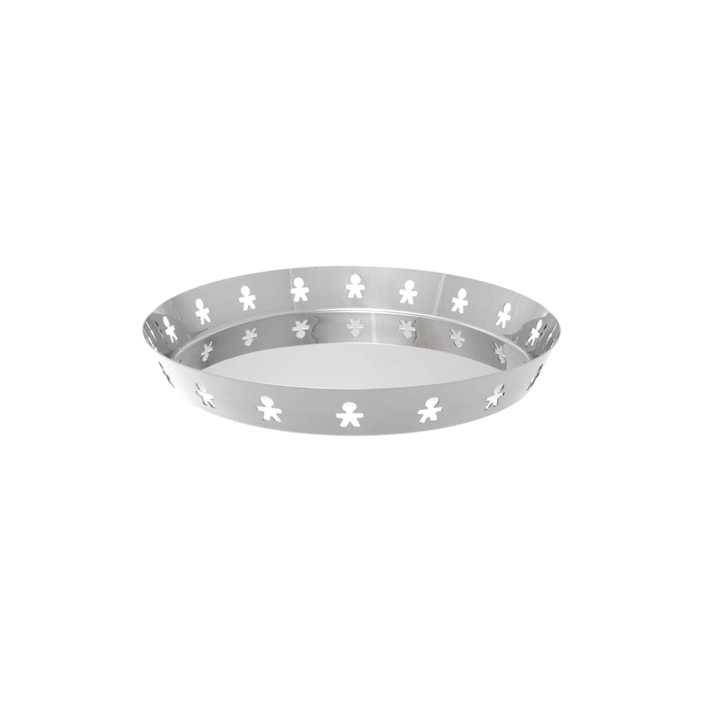 Mini Girotondo Tray metal Table top  Ø 21 cm - Alessi - Mirror polished steel - Stainless steel