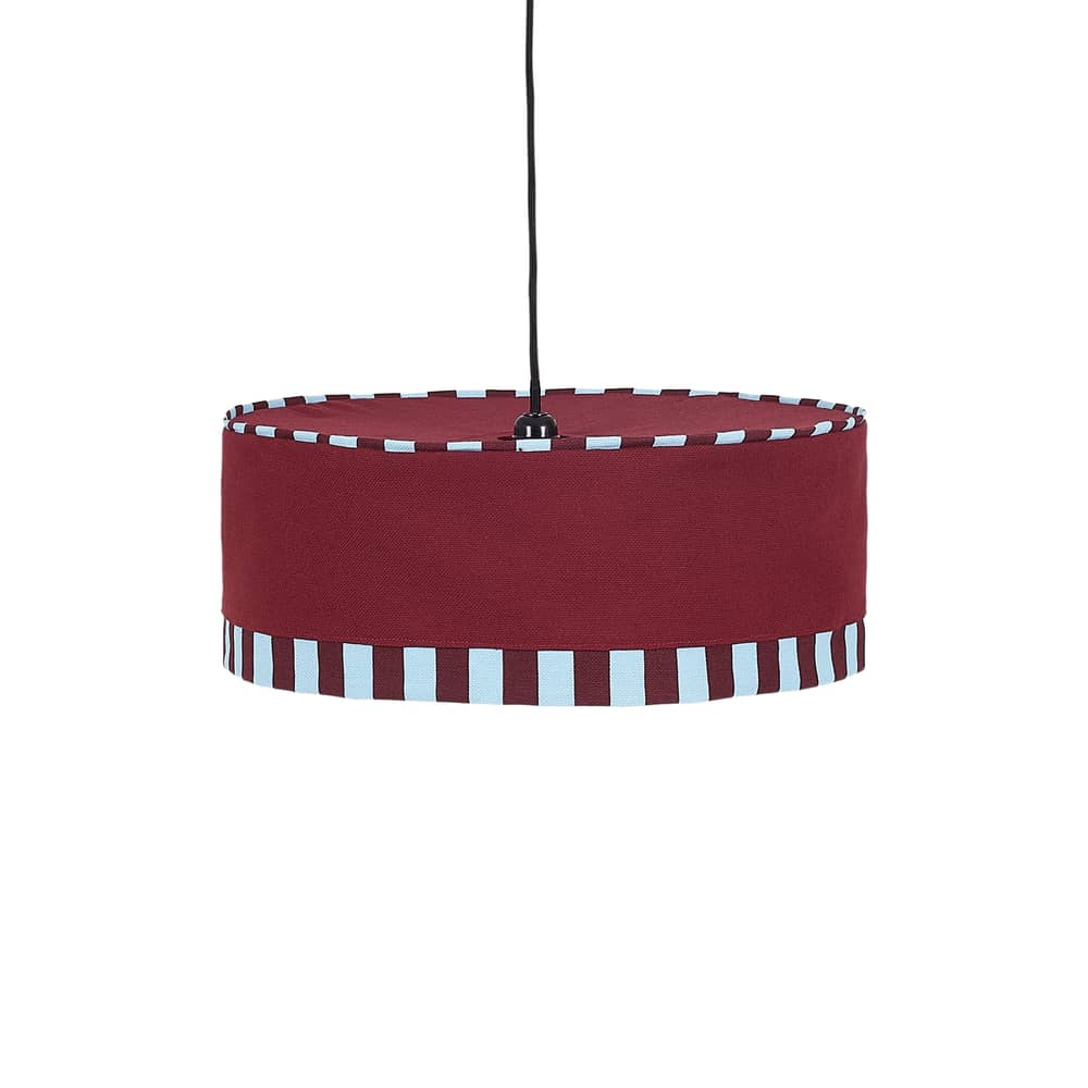 Abat-jour Paul tissu rouge / Ø 50 x H 18 cm - NOBODINOZ - Rouge brûlé - Coton