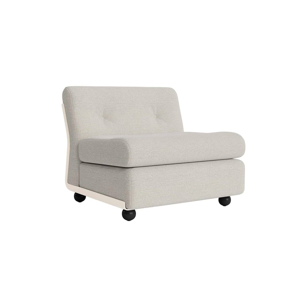 Fauteuil rembourré Amanta / Réédition 1966, Mario Bellini - Hay - Ecru (tissu) - ABS recyclé, Mousse, Tissu