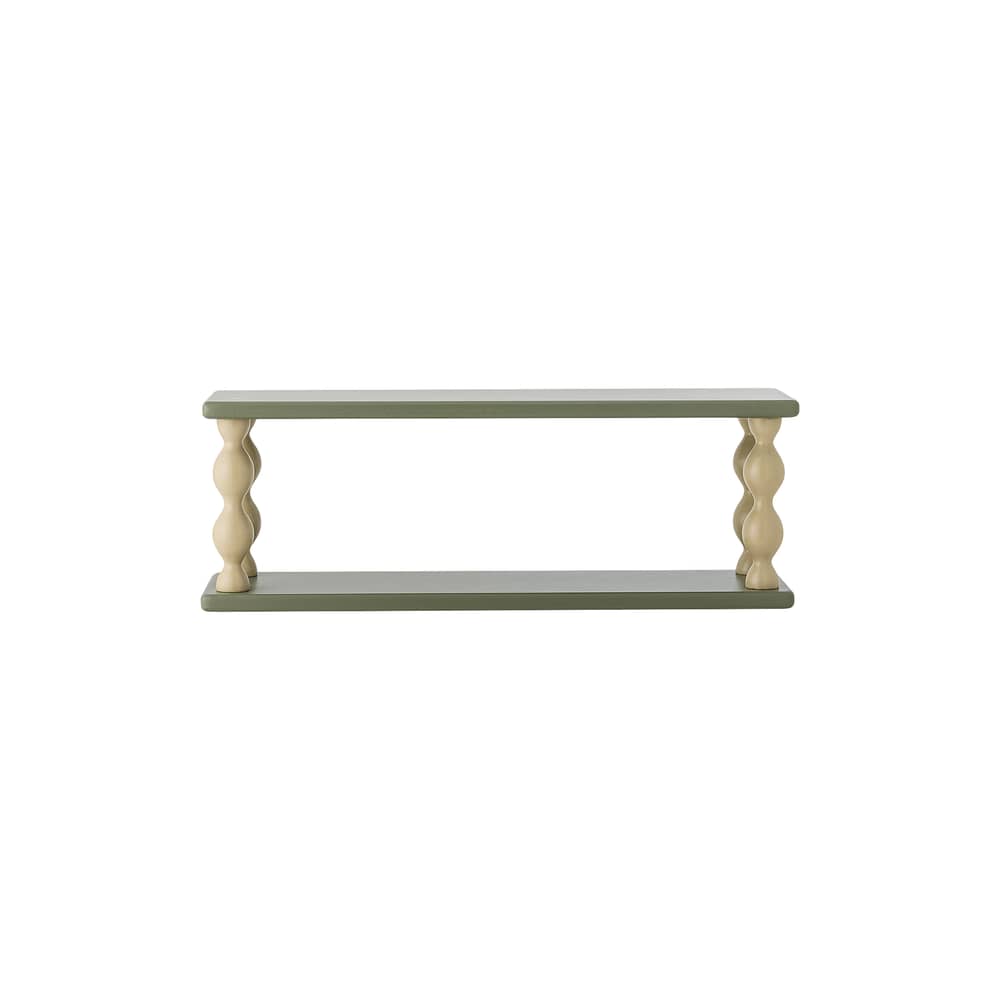 Etagère murale Bibiola bois vert / L 60 x H 21.5 cm - Bloomingville - Vert sauge / Beige - MDF laqué
