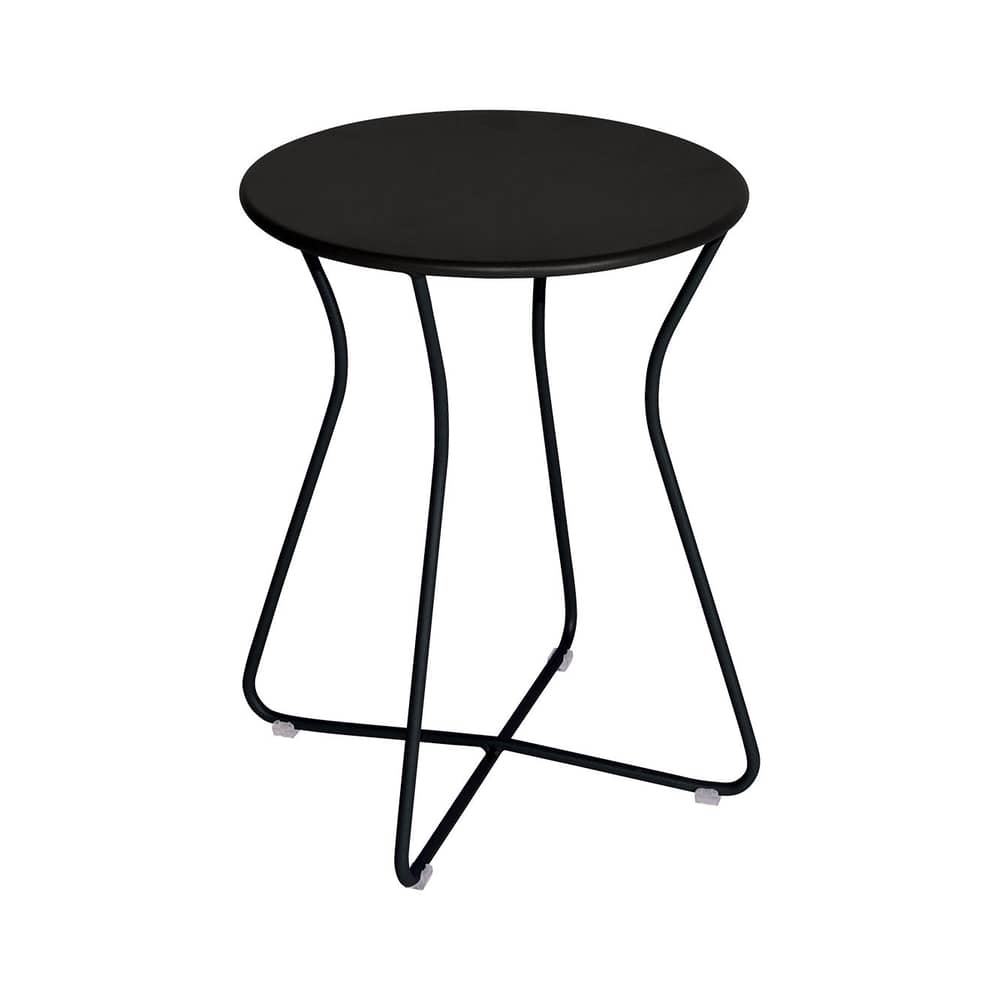 Hocker Cocotte metall schwarz / Beistelltisch - H 45 cm / Metall - Fermob - Lakritz - Stahl