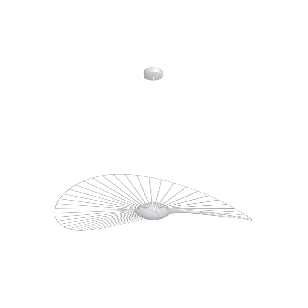 Pendelleuchte Vertigo Nova LED plastikmaterial weiß / Ø 140 cm - Petite Friture - Weiß - Glasfaser, Polyurhethan, Triplex Glas