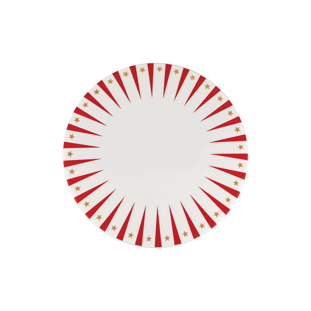 Assiette de présentation Delight céramique rouge / Décoré à la main - Ø 30 cm - Alessi - Rouge - Porcelaine