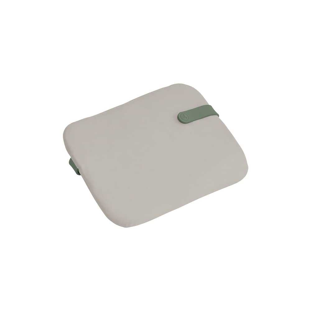 Galette de chaise Color Mix tissu gris / Pour chaise Bistro - 38 x 30 cm - Fermob - Ficelle - Mousse, PVC, Tissu acrylique