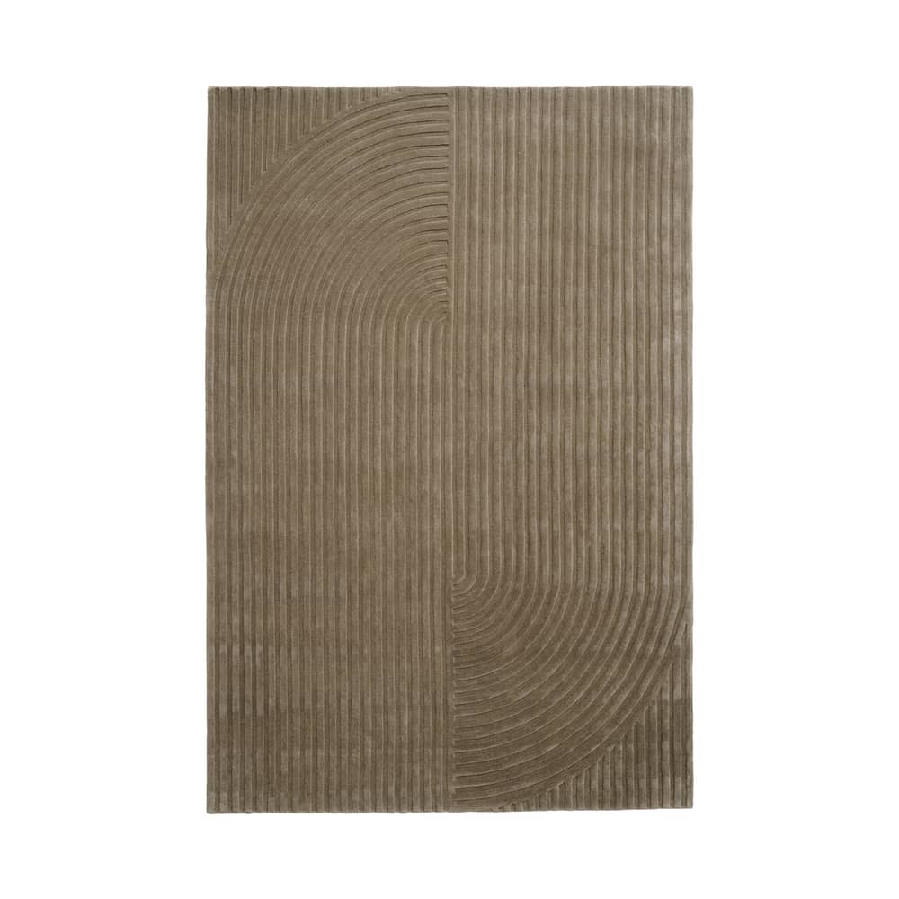 Relevo Quattro Rug textile brown / 200 x 300 cm - Muuto - Taupe - New-zealand wool