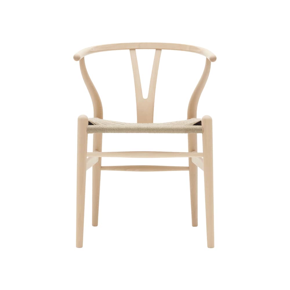 Chaise CH24 - Wishbone Chair bois naturel / Hans J. Wegner, 1950 - Corde de papier - CARL HANSEN & SON - Hêtre savonné FSC / Corde naturelle - Corde en papier, Hêtre massif savonné FSC