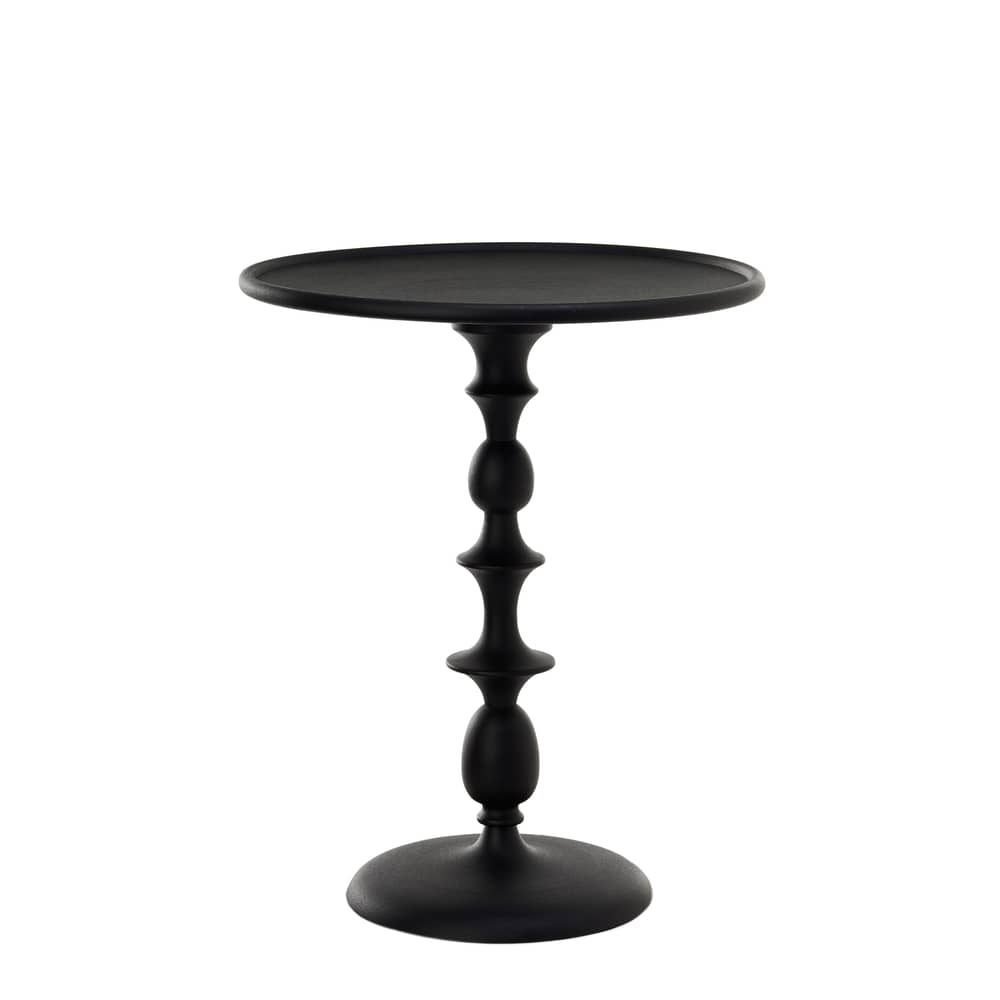 Table d\'appoint Classic métal noir / Ø 46 x H55 cm - Fonte aluminium - POLSPOTTEN - Noir - Fonte d\'aluminium laquée