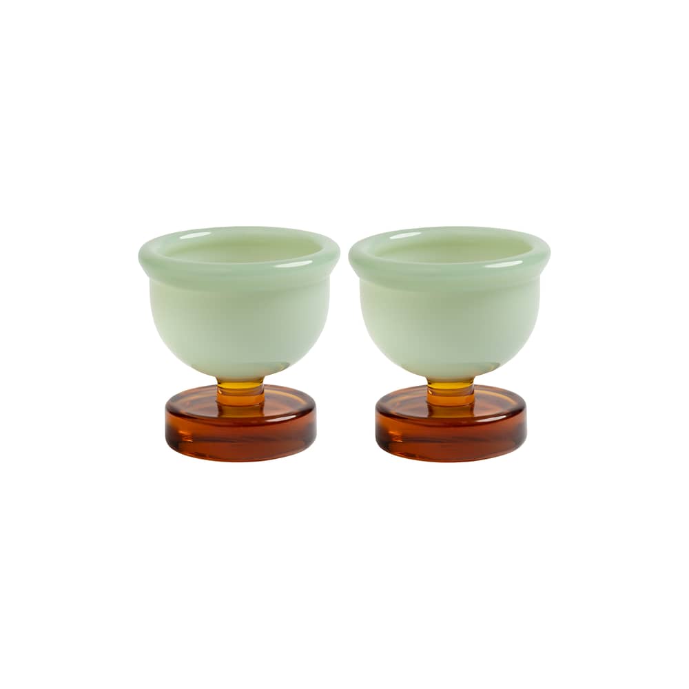 Set de 2 coquetiers Cantine verre - & klevering - Ambre - Verre borosilicaté
