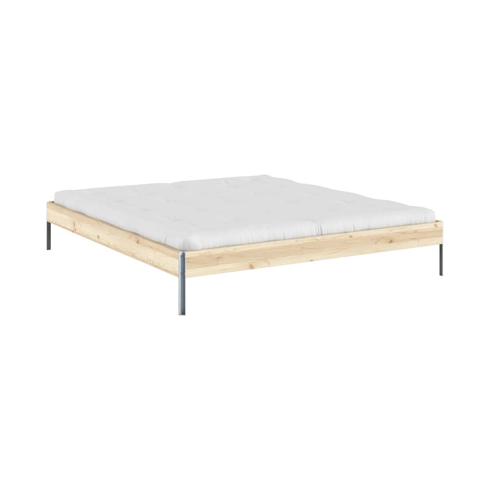 Core Double bed natural wood / For Mattress 180 x 200 cm - KARUP DESIGN - For mattress 180 x 200 - FSC-certified solid pine, Galvanized steel