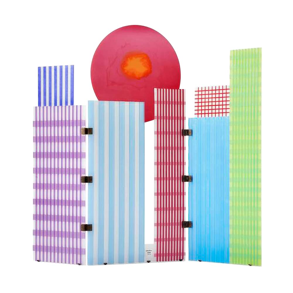 Paravento Tramento a New York materiale plastico multicolore / Gaetano Pesce, 2020 - CASSINA - Multicolore - Ottone satinato, Resina