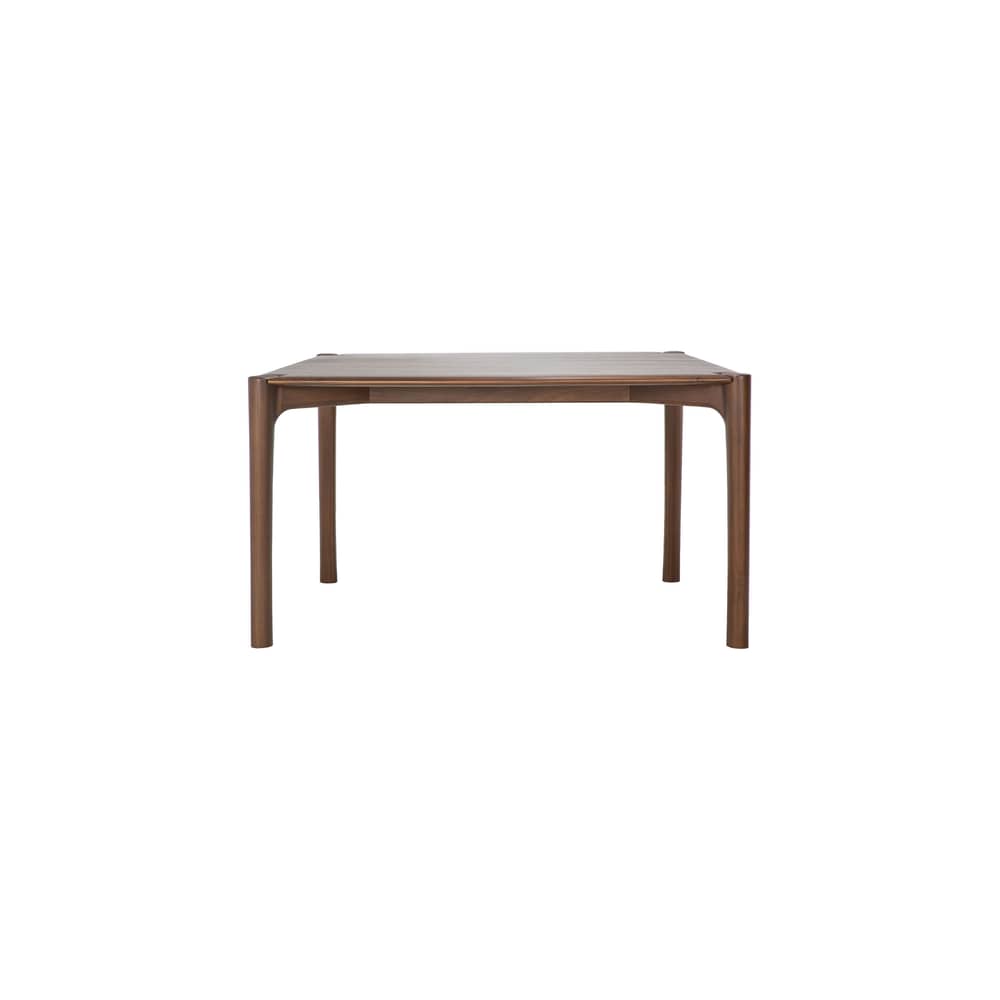 Table rectangulaire PI bois naturel / 140 x 80 cm - 6 personnes - Ethnicraft - Teck brun - Teck massif teinté
