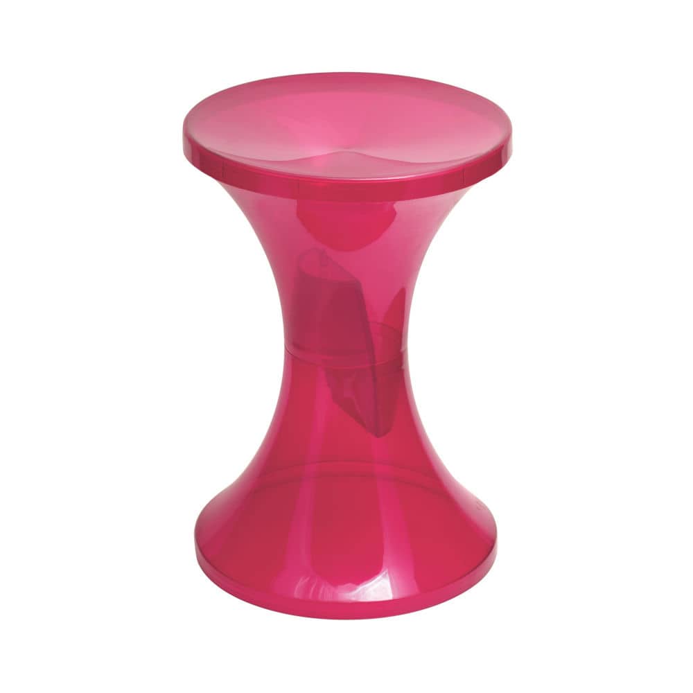 Tabouret Tam Tam Krystal plastique rose / Réédition 1968 - Stamp Edition - Candy transparent - Polypropylène transparent