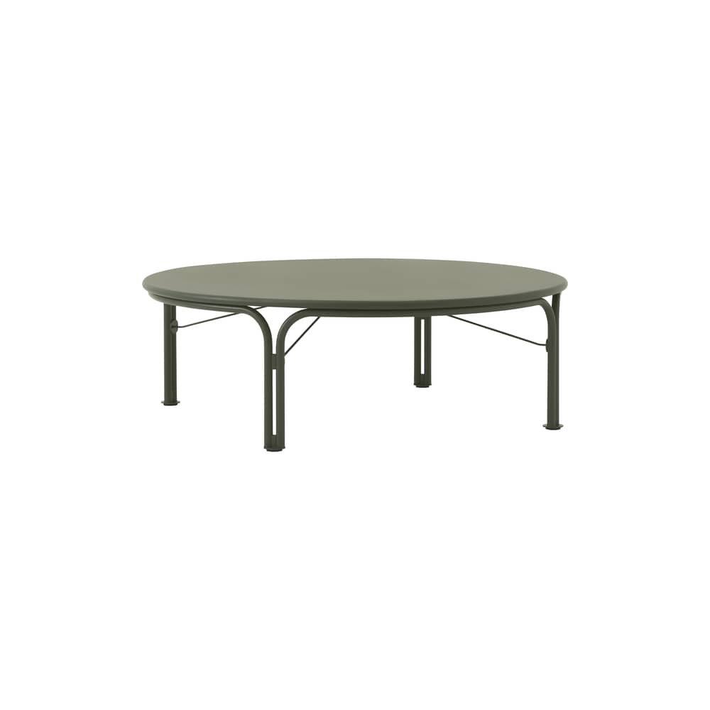 Tavolino Thorvald SC109 metallo verde / Ø 115 cm - &tradition - Verde bronzo - Acciaio termolaccato