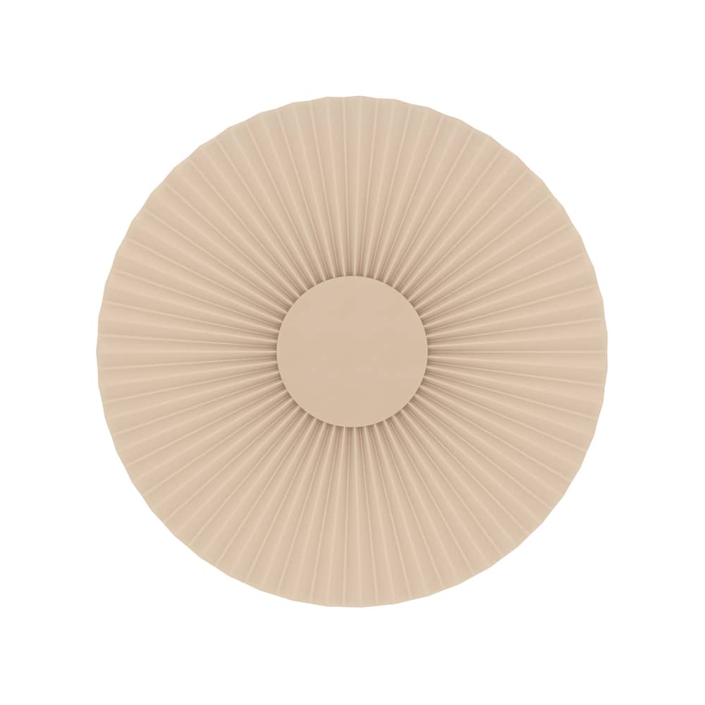 Applique Carmen LED tissu beige /Ø 50 cm - Double branchement : mural ou prise - Hartô - Champagne - Métal laqué, Tissu plissé