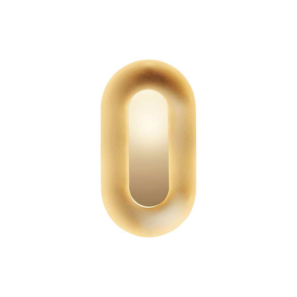 Applique Sasi Small métal or / LED - H 29 cm - NUURA - Doré / Miroir - Aluminium