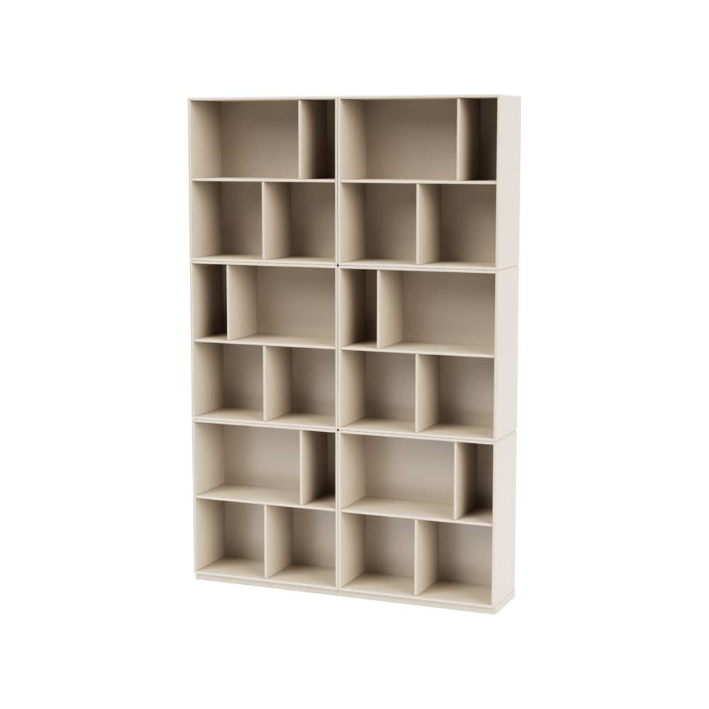 Bibliothèque Read bois blanc / L 139,2 x P 30 x H 211,8 cm - MONTANA - Oat 158 - MDF laqué