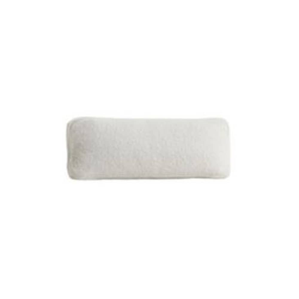 Cuscino Lunam tessuto bianco / 50 x 35 cm - Tessuto riccio - Kartell - Bianco (tessuto riccio Orsetto) / Gambe nere - Fibra di viscosa, Piuma d\'oca, Tessuto bouclé