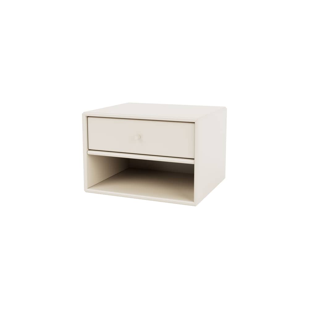 Comodino da parete Dash legno bianco / Consol - L 35,4 x P 30 x H 24 cm - MONTANA - Avena 158 - MDF laccato