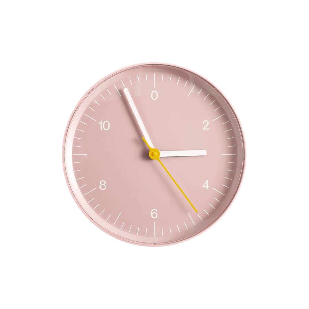 Horloge murale  plastique rose / Jasper Morrison, 2008 - Recyclé - Hay - Rose - ABS recyclé, Acrylique, Aluminium