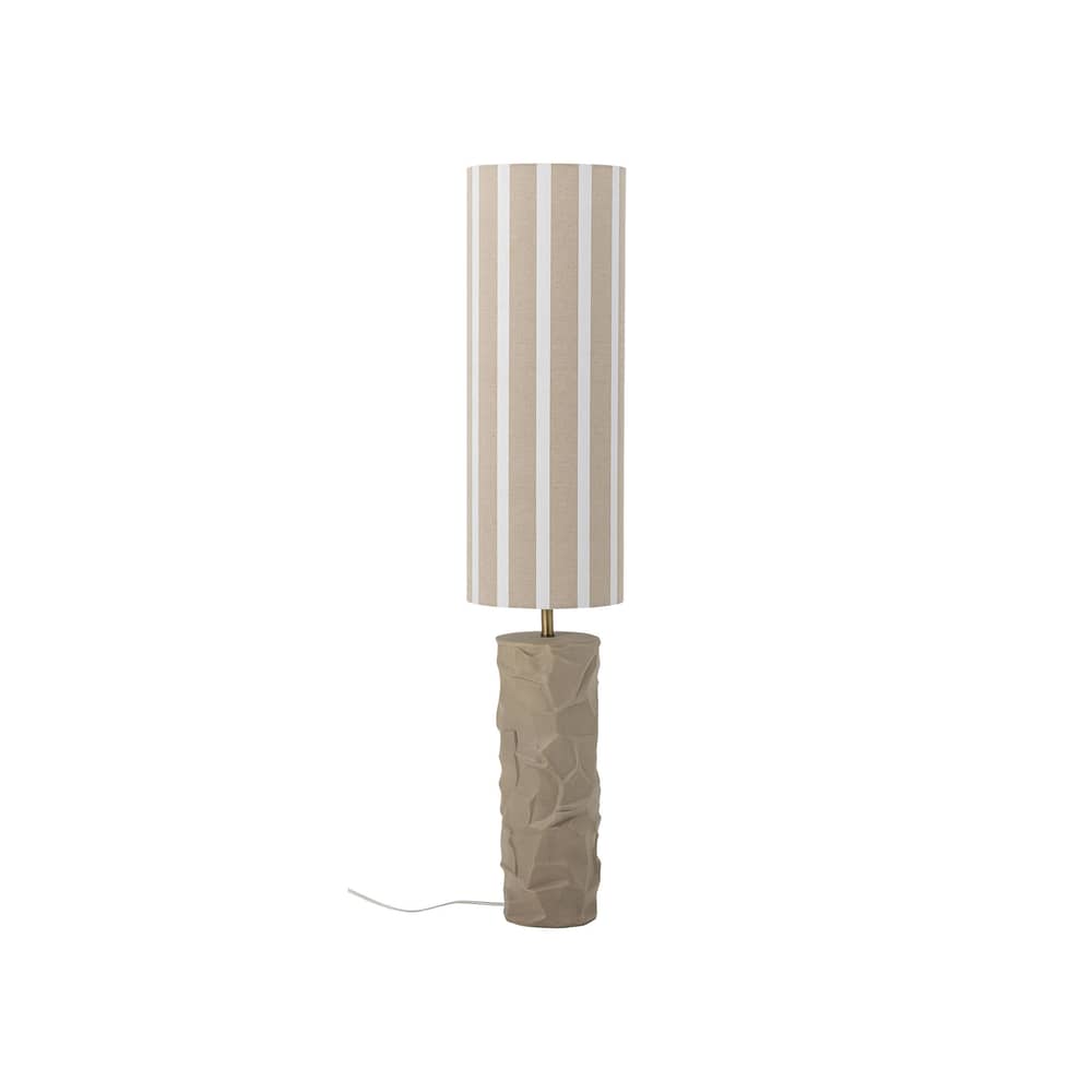 Lampadaire Jani / Ø 24 x H 114 cm - Grès & lin - Bloomingville - Beige - Grès, Lin